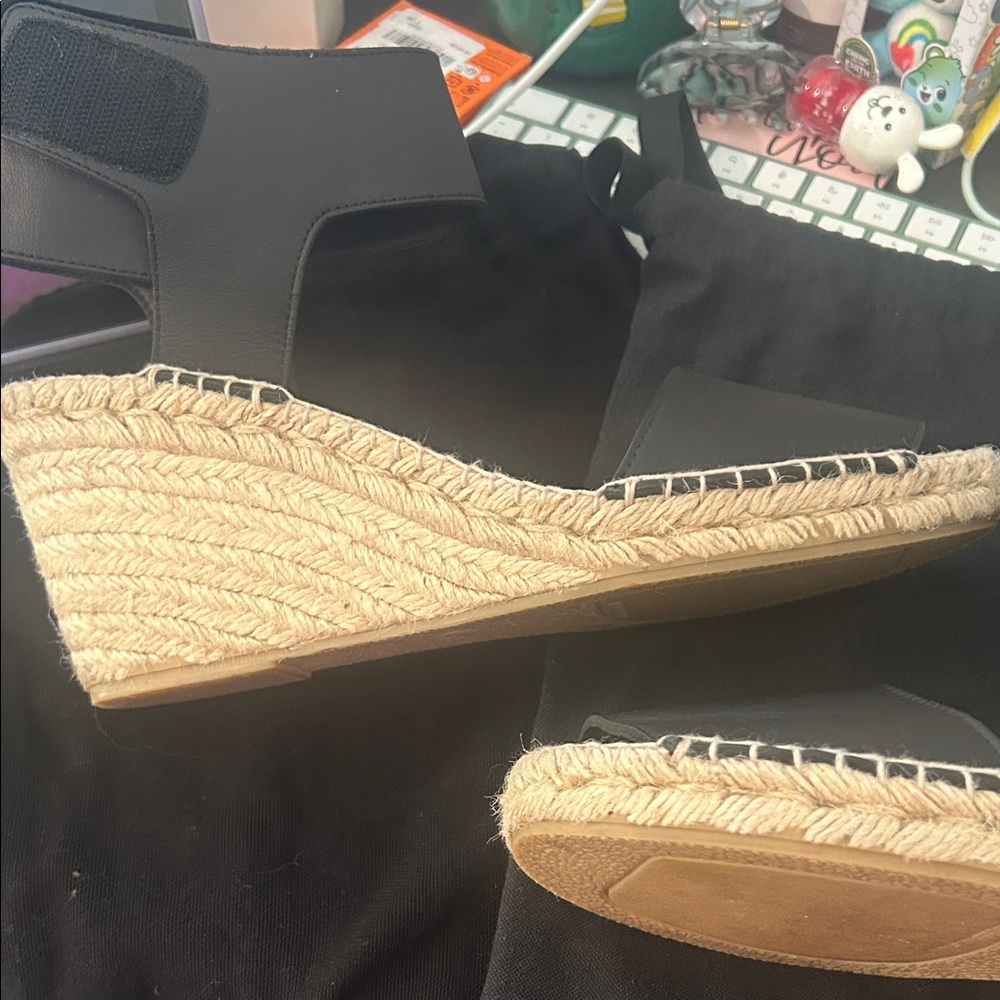 Vince Women's Black Espadrille Sandals Size 10 - Picture 7 of 10
